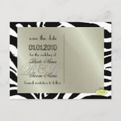 日付を保存, zebra +モノグラム 案内ポストカード (裏面)