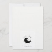 日付を保存b/w YinYang dovesの結婚カード セーブザデート (裏面)