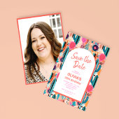 日付を保存Boho Succulentフォト誕生日 セーブザデート