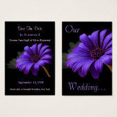 日付を保存Bright PurpleデイジーIII (正面&裏面)