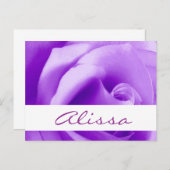 日付を保存Dreamy PurpleバラV22A 案内ポストカード (正面/裏面)