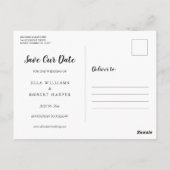 日付を保存Mason Jar String Lights Boho Photo ポストカード (裏面)