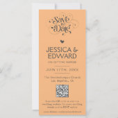 日付を保存PhotoBooth Qrコードライトオレンジシック (裏面)