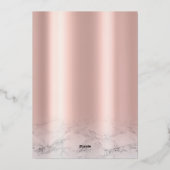 日付を保存Rosegoldグリッタードリップスシルバー 箔シーズンカード (裏面)