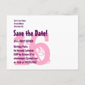 日付を保存Sweet 16誕生日パーティーA04 PURPLE 案内ポストカード (裏面)