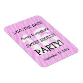 日付を保存Sweet 16誕生日V05 PINK ZEBRA マグネット (右側)