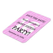 日付を保存Sweet 16誕生日V05 PINK ZEBRA マグネット (左側)