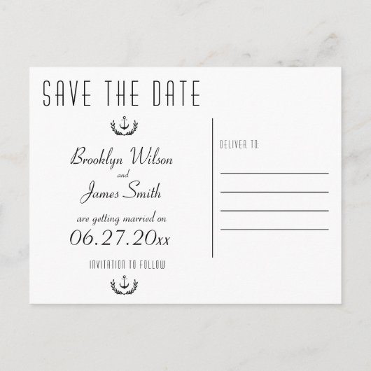 日付を保航海の存はがき水彩桃 案内ポストカード (裏面)