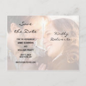 日付を写真パーソナライズされたで両面に保存 案内ポストカード (裏面)