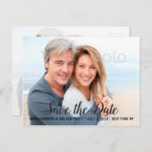 日付を写真パーソナライズされたで両面に保存 案内ポストカード (正面/裏面)