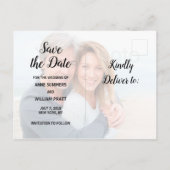 日付を写真パーソナライズされたで両面に保存 案内ポストカード (裏面)