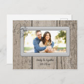 日付を写真素朴で保存 案内ポストカード (正面/裏面)