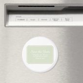 日付を単エレガントに保存する緑 マグネット (インサイチュ (食洗機))