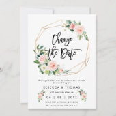 日付を変更するフロール結婚式招待状 招待状 (正面)