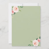 日付を変更するフロール結婚式招待状 招待状 (裏面)