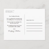 日付を変更する熱帯ビーチハートショア 案内ポストカード (裏面)