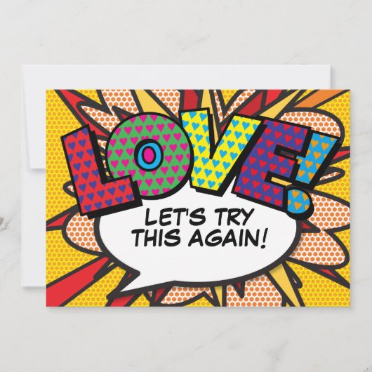 日付を変更する コミック ブック モダン ファン セーブザデート (正面)