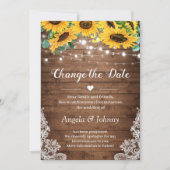 日付を変更する ラスティック サンキライ ストリング ライト 招待状 (正面)