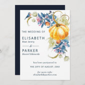 日付を変更 秋の結婚式 案内状 (正面/裏面)