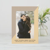 日付を幾何学シックに保存 |結婚式 セーブザデート (スタンド正面)