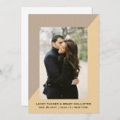 日付を幾何学シックに保存 |結婚式 セーブザデート (正面/裏面)