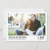 日付を指し示すフレームフォトカードを保存 セーブザデート (正面)