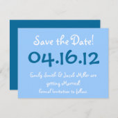 日付を明るい青で保存 セーブザデート (正面/裏面)