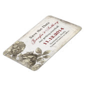 日付を温厚なヴィンテージ磁カスタム石で保存 マグネット (左側)