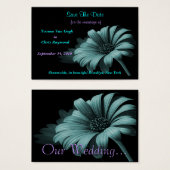 日付を灰色の青で保存デイジー (正面&裏面)