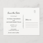 日付を熱帯で保存 | の結婚はがき 案内ポストカード (裏面)