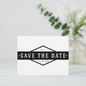 日付を白黒で保モダン存 案内ポストカード (スタンド正面)