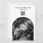 日付を白黒で保存するエレガント セーブザデート (裏面)