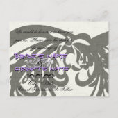 日付を白黒のエレガンスで保存する 案内ポストカード (裏面)