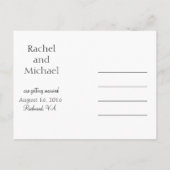 日付を白黒魅力的で保存する 案内ポストカード (裏面)