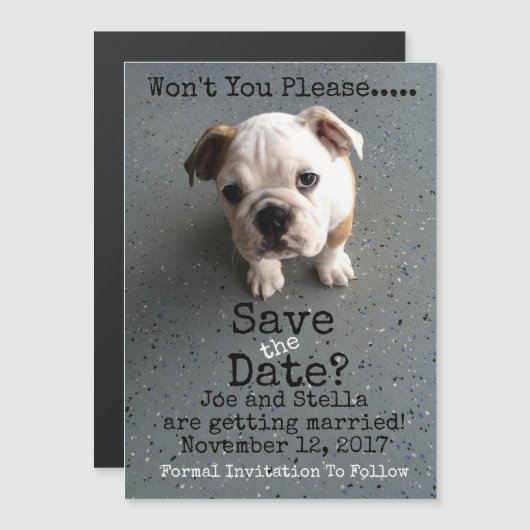 日付を磁気式で保存 マグネット招待状 (正面/裏面)