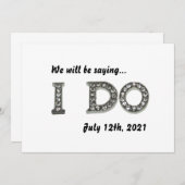 日付を結婚保きらきら光る存する招待状 セーブザデート (正面/裏面)