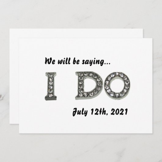 日付を結婚保きらきら光る存する招待状 セーブザデート (正面/裏面)