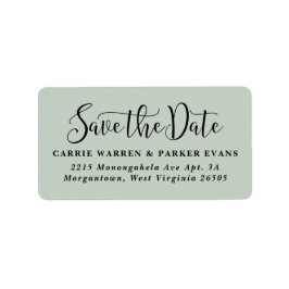 日付を緑に変更する差出人住所ラベル ラベル