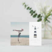 日付を航海の保存した灯台の写真 ポストカード (スタンド正面)