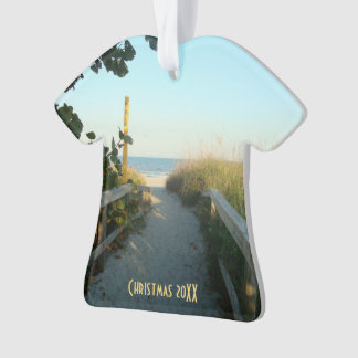 日付を記入されるビーチのアクセス オーナメント