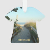 日付を記入されるビーチのアクセス オーナメント (裏面)