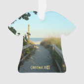 日付を記入されるビーチのアクセス オーナメント (正面)