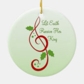 日付を記入される世界のキリスト教のクリスマスキャロルへの喜び セラミックオーナメント (裏面)