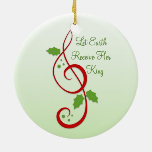 日付を記入される世界のキリスト教のクリスマスキャロルへの喜び セラミックオーナメント (裏面)