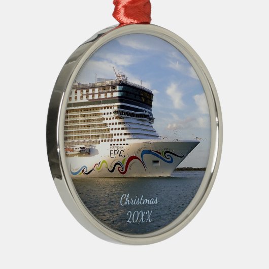 日付を記入される飾られた遊航船の弓 メタルオーナメント (右)