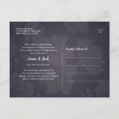 日付を遅延エレガントな結婚延期の写真 案内ポストカード (裏面)