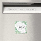 日付を除く水色の多肉性の結婚式 マグネット (インサイチュ (食洗機))