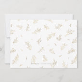 日付を除く金箔金ゴールドブルゴーニュの植物学 セーブザデート (裏面)