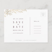 日付を除く金箔金ゴールドブルゴーニュの植物学 案内ポストカード (裏面)