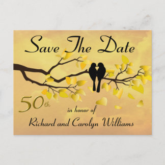 日付を除く50th Lovebirds Anniversary 案内ポストカード